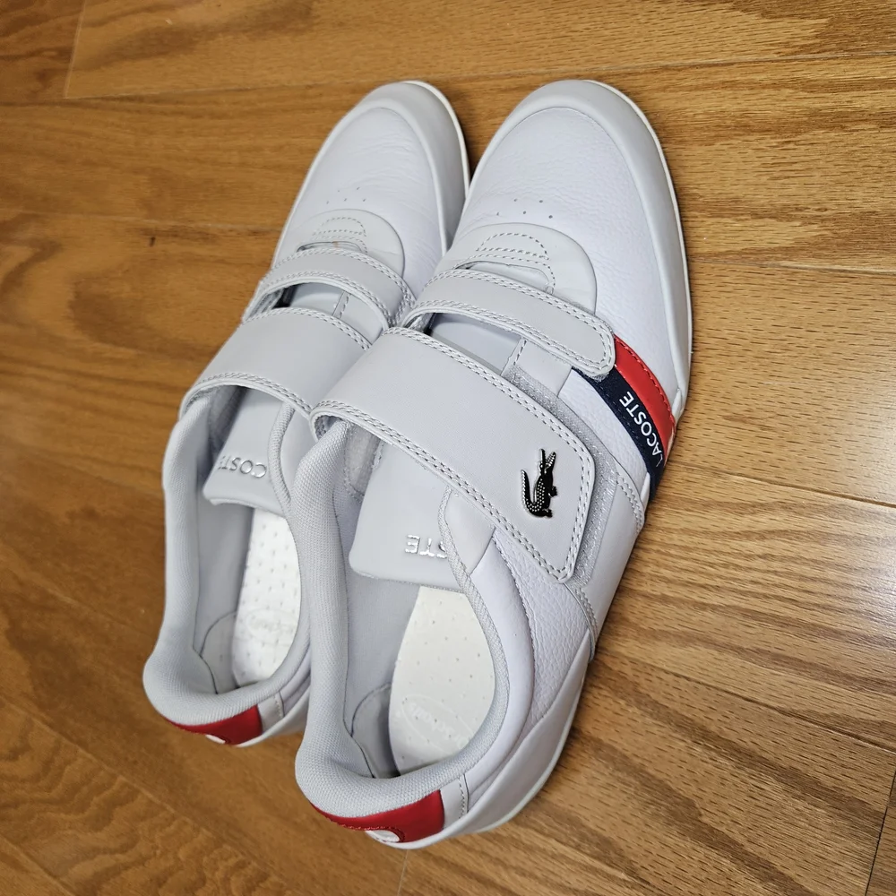 Lacoste White Sneakers with Velcro Straps - Picture 2 of 3